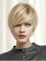 Blonde Short Straight Capless Synthetic Wig