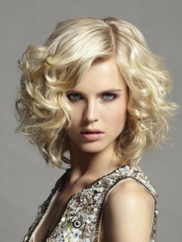 Short Wavy Capless Blonde Synthetic Wigs