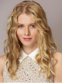 Long Blonde Lace Front Wavy Synthetic Wig