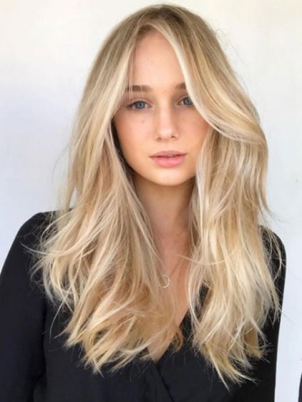 Blonde Long Wavy Lace Front Synthetic Wigs