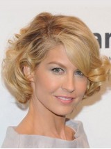 Blonde Lace Front Short Wavy Synthetic Wig
