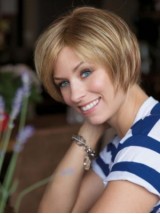 Blonde Short Straight Lace Front Synthetic Wig