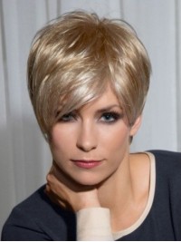 Short Straight Capless Synthetic Wig