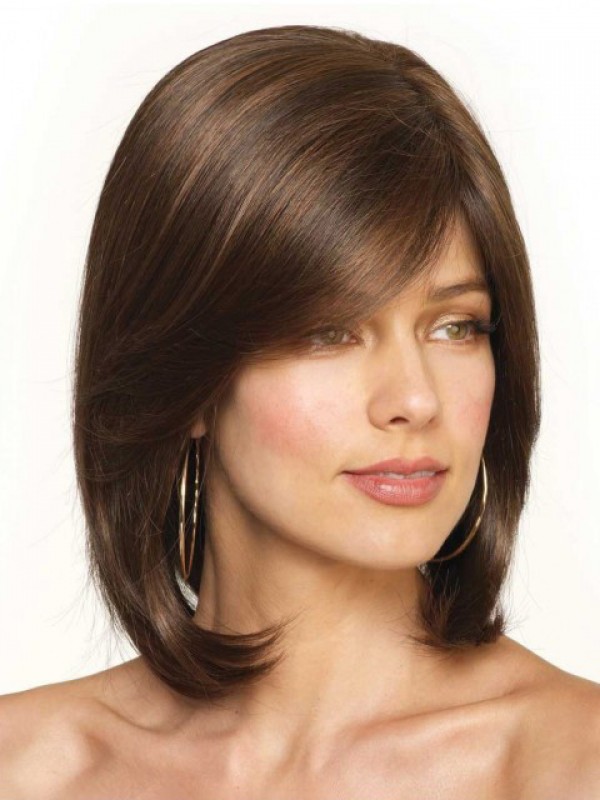 Bob Brown Short Straight Lace Front Synthetic Wig