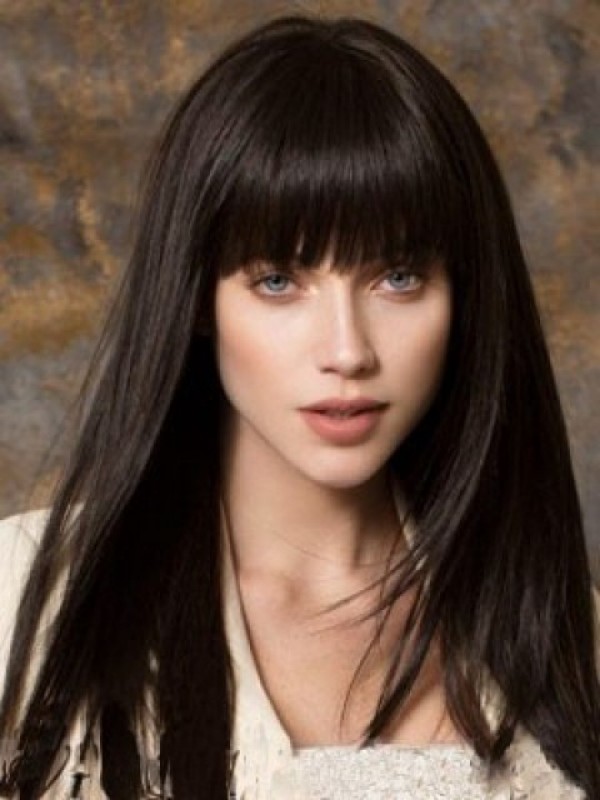Black Long Straight Capless Synthetic Wig