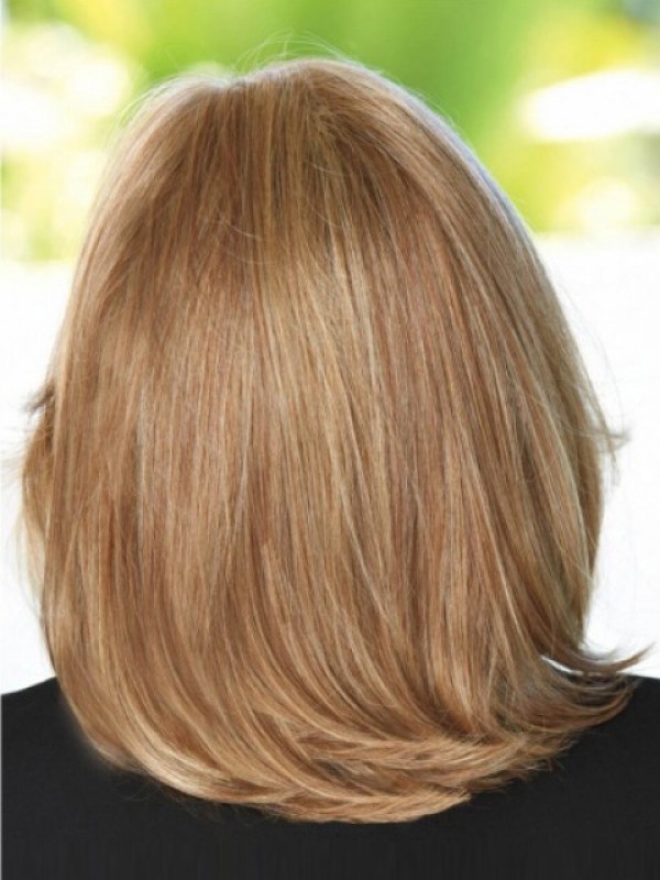 Blonde Full Lace Medium Straight Synthetic Wig