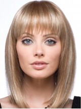 Medium Straight Lace Front Synthetic Wigs