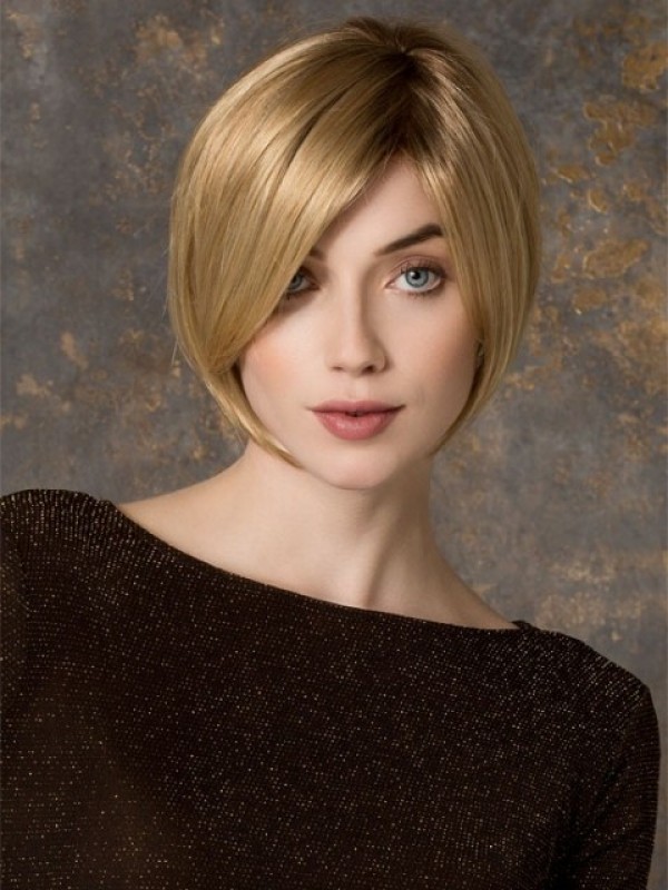 Short Straight Blonde Full Lace Synthetic Wig