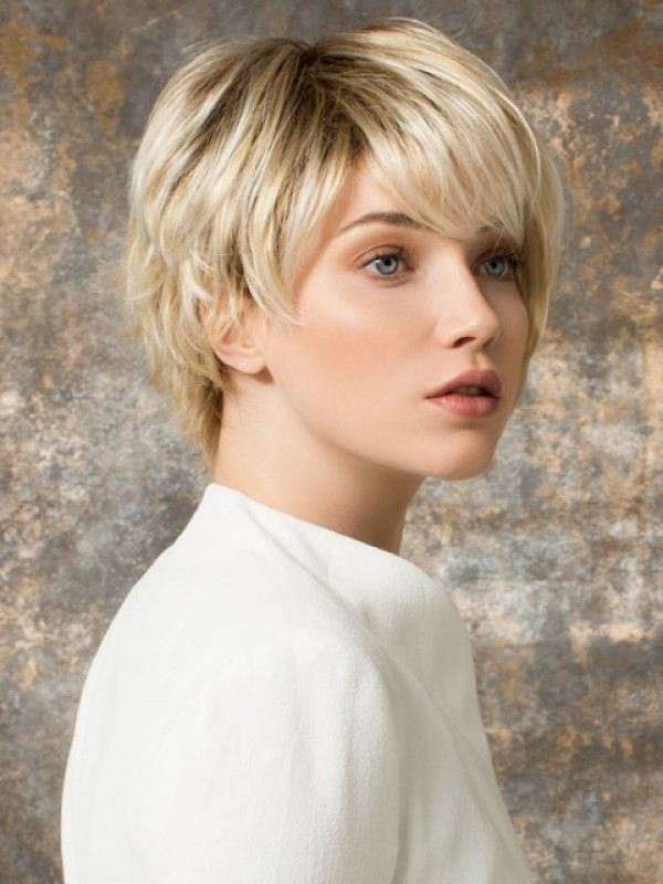 Blonde Short Straight Lace Front Synthetic Wig