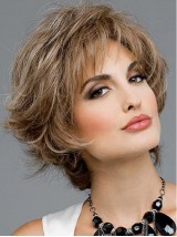 Short Wavy Capless Synthetic Wig