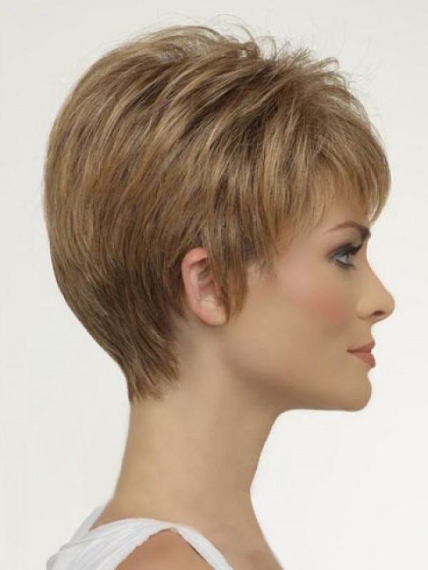 Short Blonde Capless Synthetic Wigs