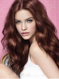 Brown Wavy Long Synthetic Lace Front Wig
