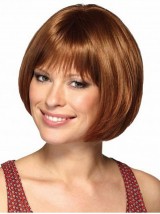 Bob Short Straight Synthetic Capless Wig