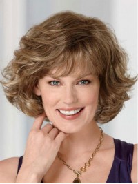 Medium Bob Wavy Lace Front Synthetic Wig