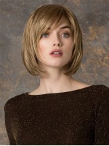 Blonde Straight Short Bob Full Lace Synthetic Wig