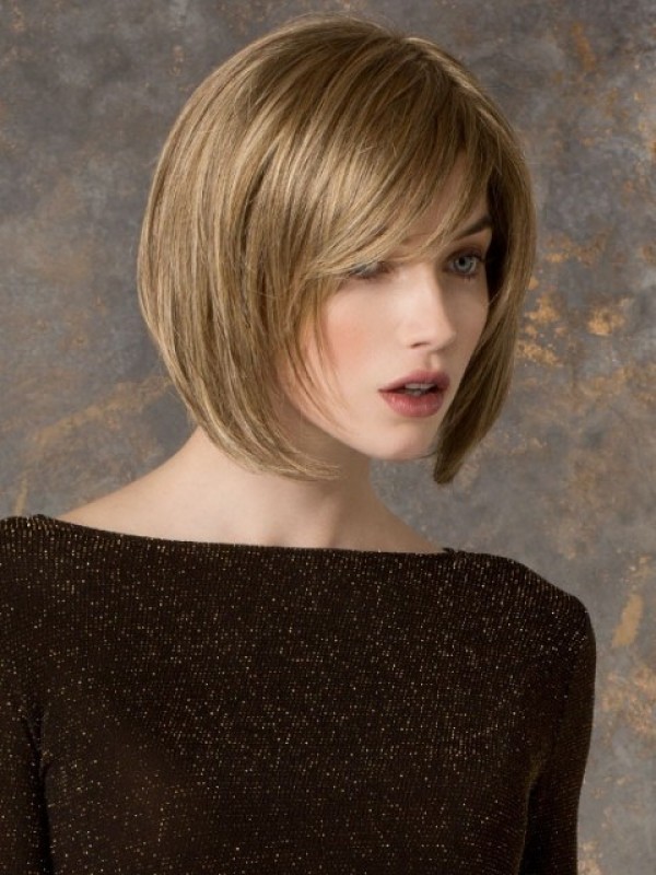 Blonde Straight Short Bob Full Lace Synthetic Wig