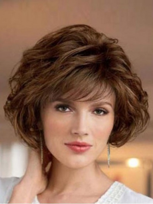 Short Wavy Capless Synthetic Wig