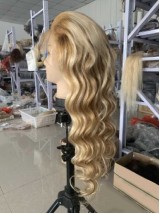 Fashion Ombre Long Wavy Lace Front Human Wigs