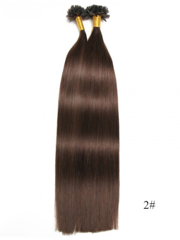 1g/s Color Straight Nail/U Tip Virgin Hair Extensions 100g