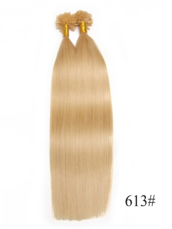 100s 0.5g/s Straight Nail/U Tip Virgin Hair Extensions