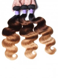 3 Bundles Three Tone Ombre Body Human Virgin Hair