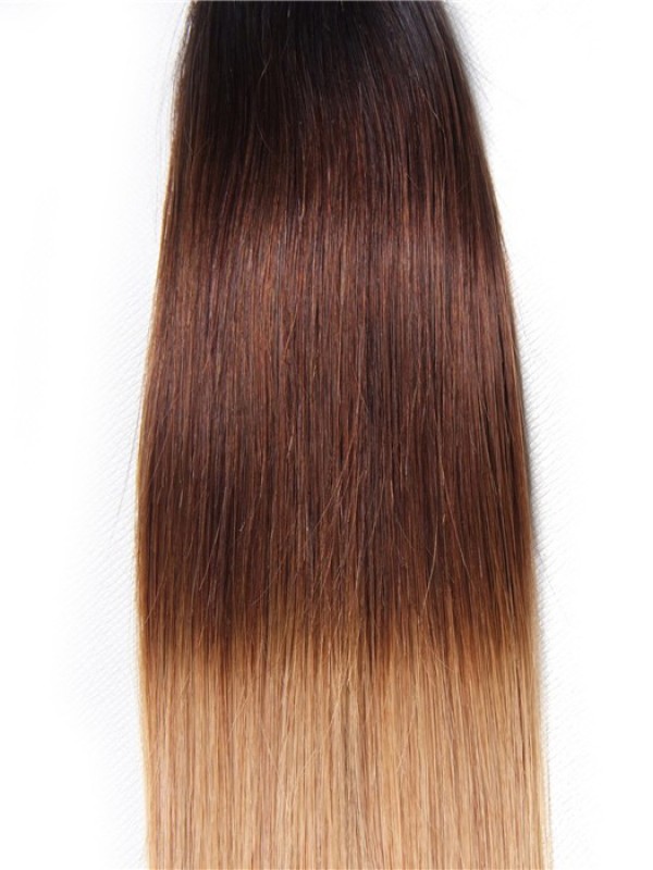 Virgin Hair Ombre Hair Extensions 1B/4/27 Straight Human Hair Weave