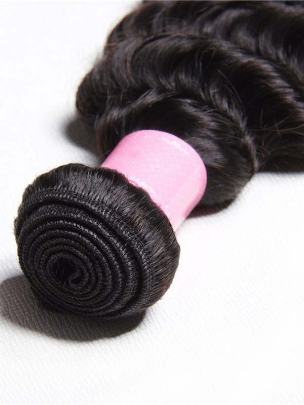 1 Pieces Deep Wave Human Virgin Hair Weaving