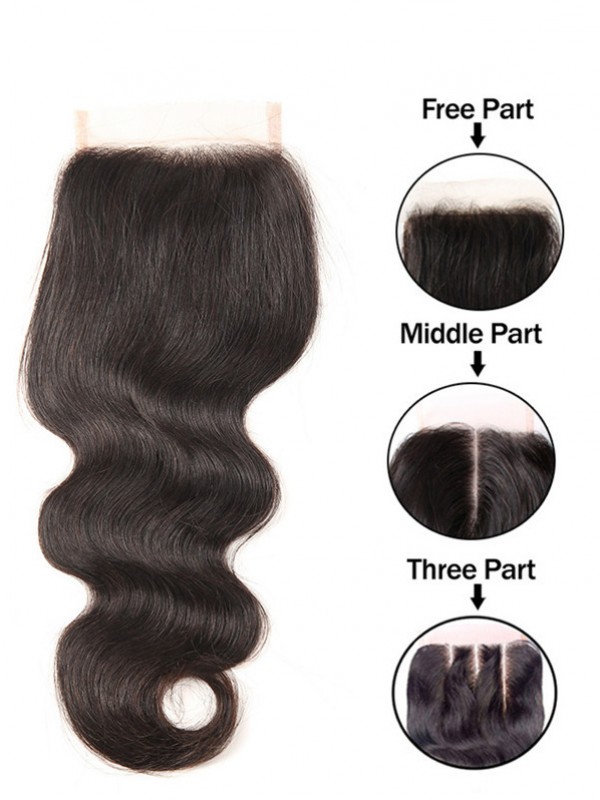 Brazilian Body Wave Virgin Human Hair 4x4 Lace Closure