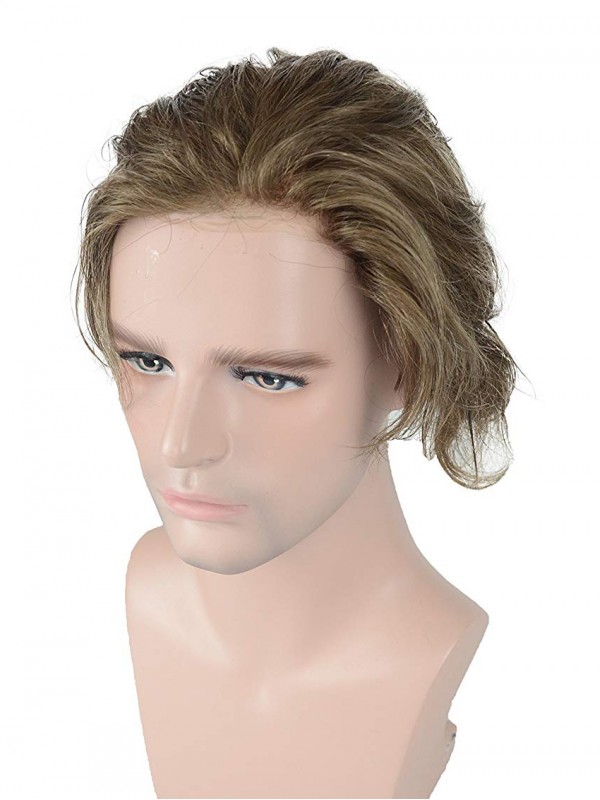 8" x 10" Thin Skin Toupee for Men Real Human Hairpiece