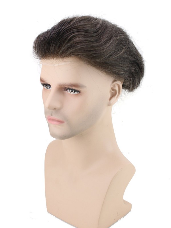 8" x 10" Human Hair Men Toupee Wig Super Thin Skin Base Size