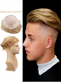 8" x 10" Men’s Toupee Thin Skin Hair Pieces 