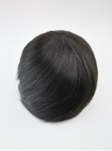 8" x 10" Black Mono Toupee for Men