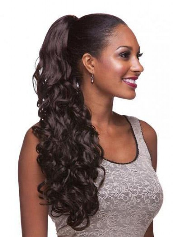 Long Caught Folder Loose Wave Synthetic Ponytail