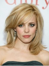 100% Hand-Tied Blonde Human Hair Wavy Wigs With Side Bangs 14 Inches