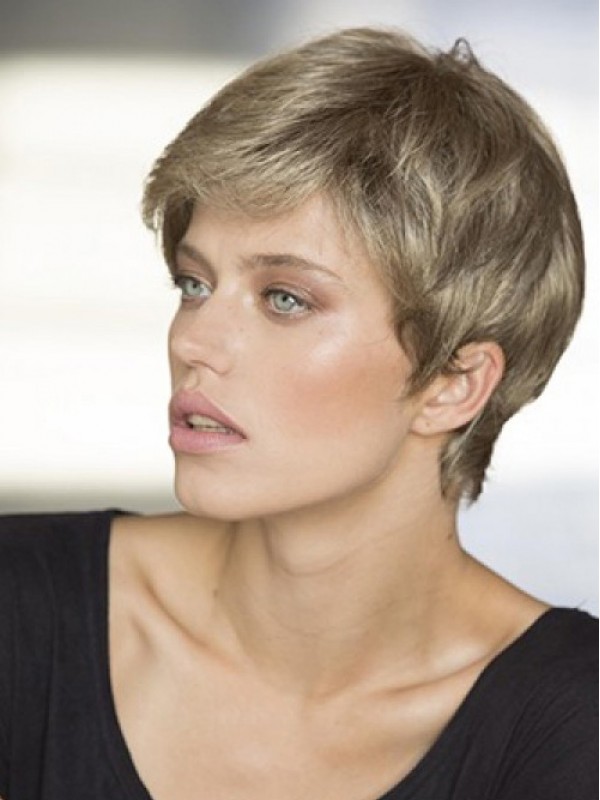 Short Straight Synthetic Capless Wig